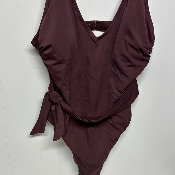 Shade & Shore Women's One Piece - Deep Burgundy - Picture 2 of 8